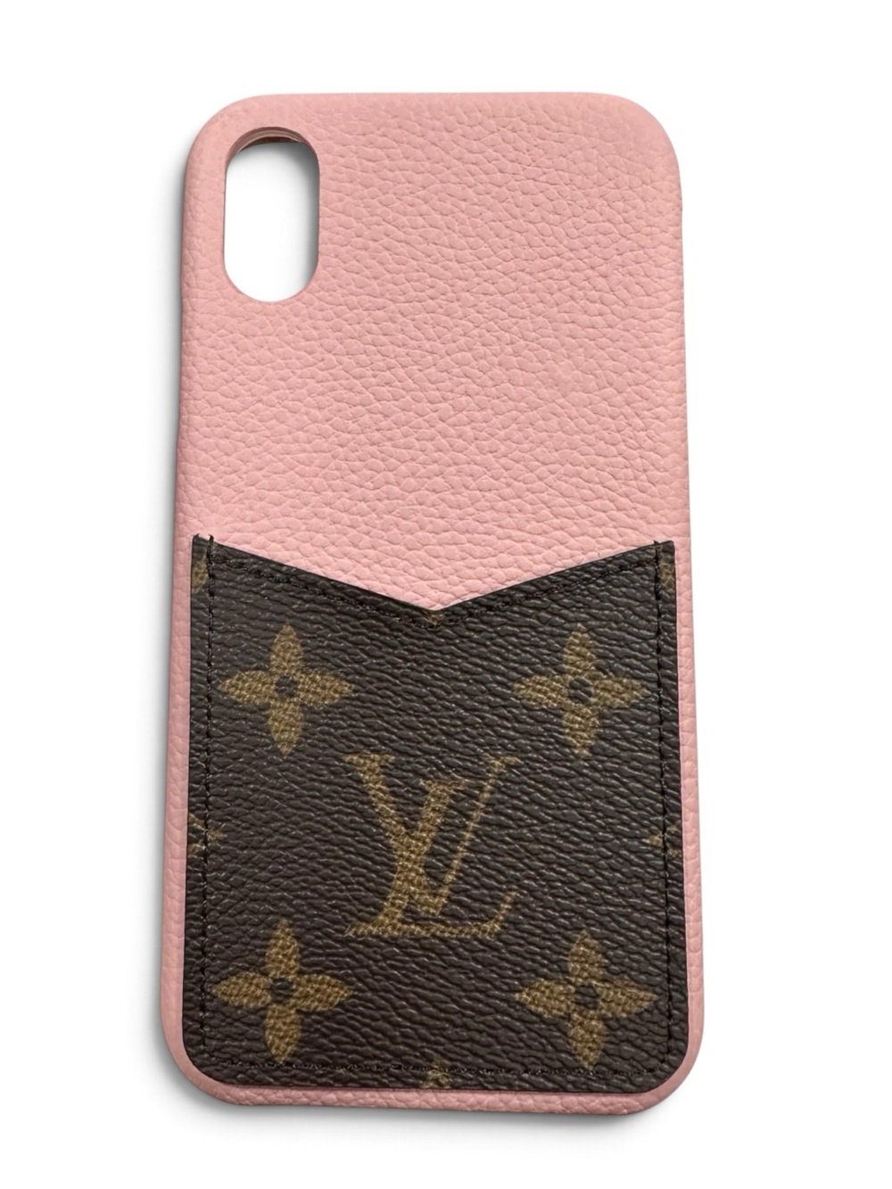 Louis Vuitton Pink & Monogram iPhone X/XS Bumper Case Card Holder